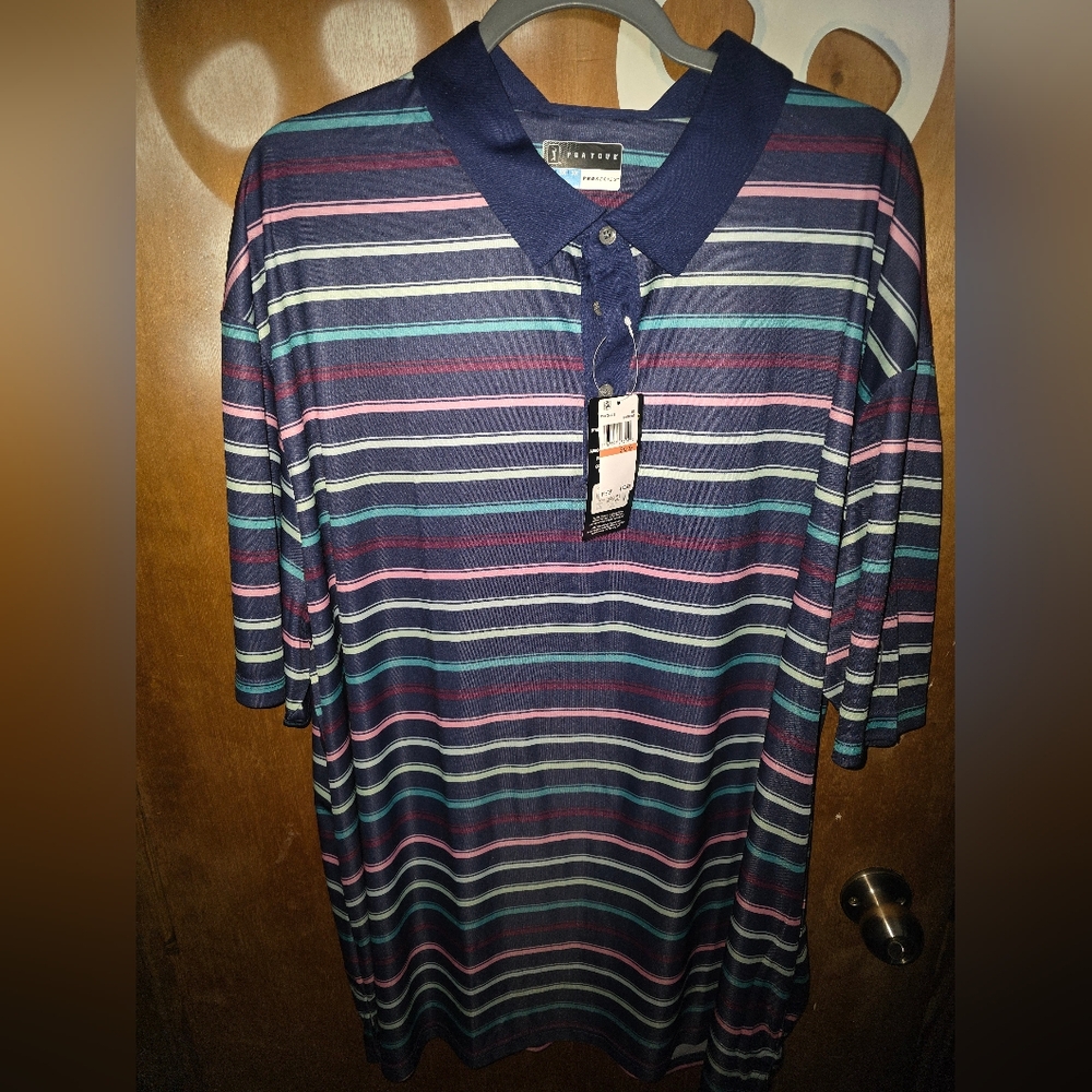 New Men's Big & Tall 3XL PGA Tour Pro Series Stretch Wicking Golf Polo Shirt